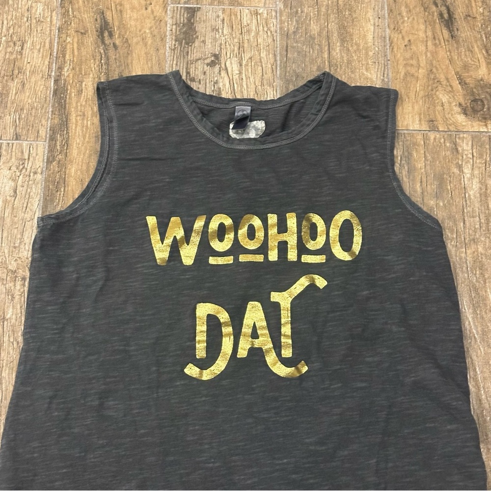 Women’s Woohoo Dat Sleeveless Tank - Black and Gold